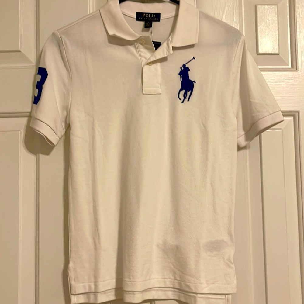 Brand New With Tags White Ralph Lauren Polo 🏇 M (10/12)